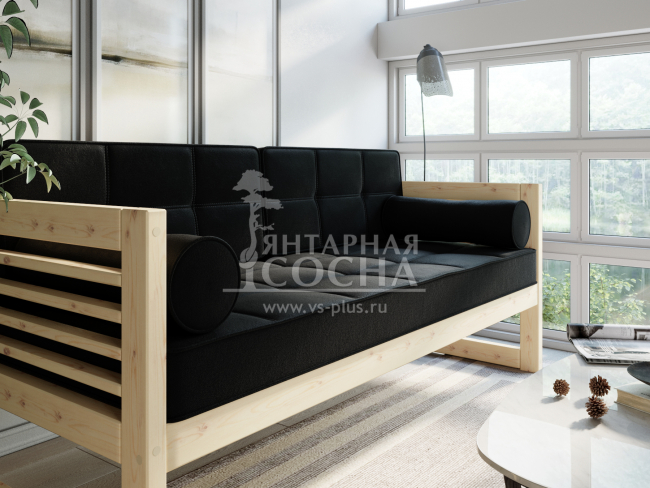 Диван Сега Б Velvet Сосна Black Диван Сега Б Velvet Сосна Black