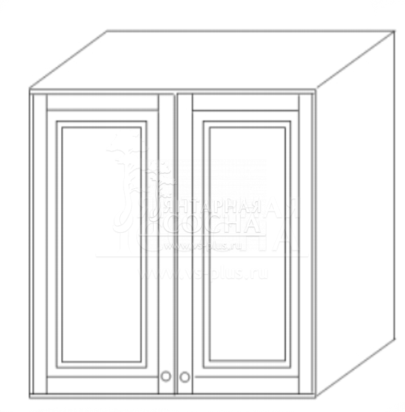 "Скайда-2" Шкаф 80 навесной (2 двери, стекло)