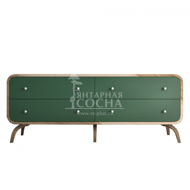Комод "Ellipse" с изумрудными накладками арт EL01G Комод "Ellipse" с изумрудными накладками арт EL01G