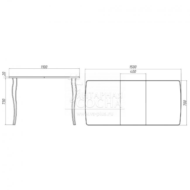 Стол раскладной Прованс 2 из массива дуба Стол раскладной Прованс 2 из массива дуба