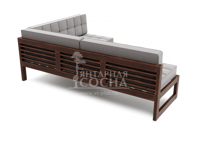 Диван Сега Угловой Velvet Орех Grey Диван Сега Угловой Velvet Орех Grey