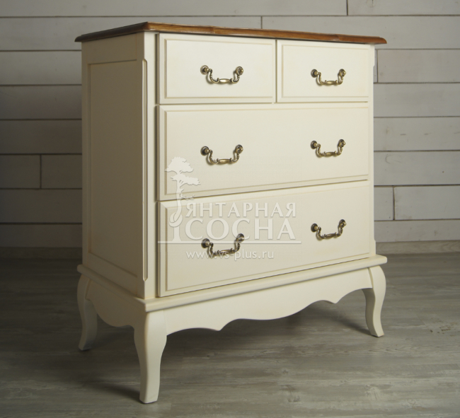 Бежевый комод Leontina (4 ящика) арт ST9335 Бежевый комод Leontina (4 ящика) арт ST9335