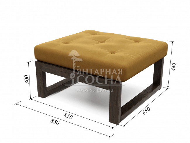 Пуфик Амбер Velvet Венге Mustard Пуфик Амбер Velvet Венге Mustard