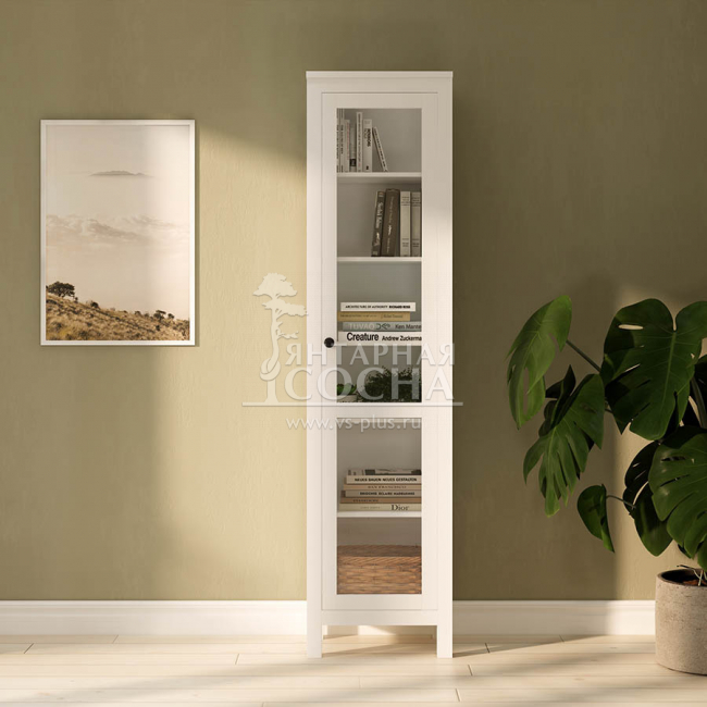 Шкаф узкий для книг КЫМОР Стекло/Стекло 49 Белый Шкаф узкий для книг КЫМОР Стекло/Стекло 49 Белый