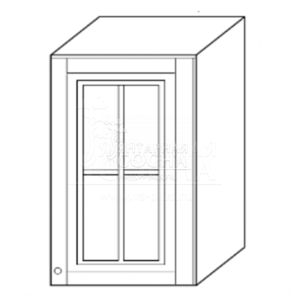 "Скайда-2" Шкаф 50 навесной (1 дверь, стекло)