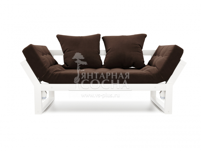 Кушетка Амбер Velvet Белая эмаль Chocolate Кушетка Амбер Velvet Белая эмаль Chocolate