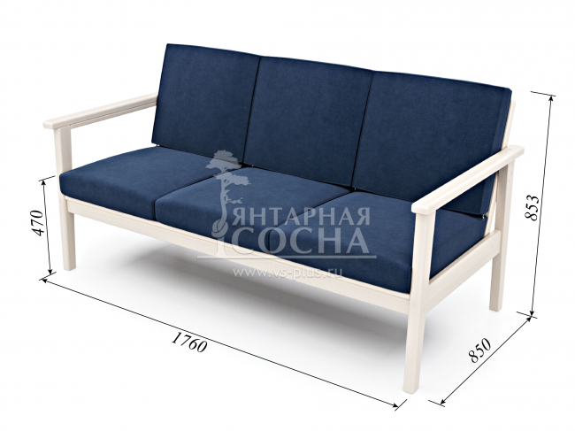 Диван Лориан Б Velvet Беленый дуб Midnight Диван Лориан Б Velvet Беленый дуб Midnight