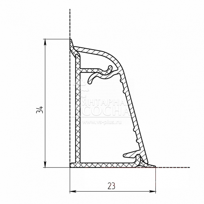 Плинтус алюминиевый РИО 3,0м Плинтус алюминиевый РИО 3,0м
