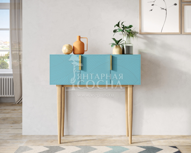 Консоль с тремя дверками "Line" LN15/GR1/blue Консоль с тремя дверками "Line" LN15/GR1/blue