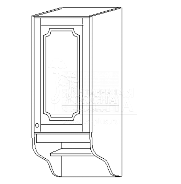 "Скайда-1" Шкаф 30 навесной (1 дверь, дерево)