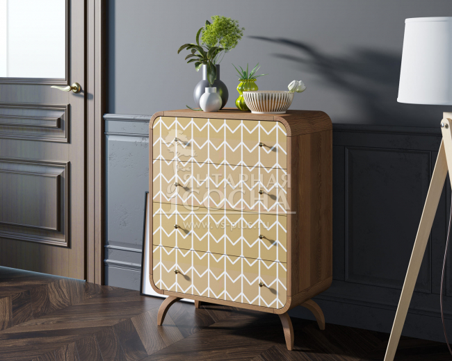 Высокий комод "Ellipse Print" с четырьмя ящиками принт 1 арт EL05/print_1 Высокий комод "Ellipse Print" с четырьмя ящиками принт 1 арт EL05/print_1