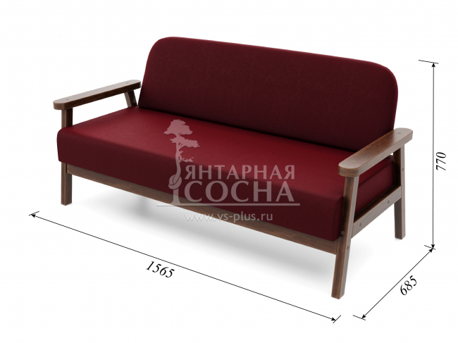 Диван Флори М Velvet Орех Vinous Диван Флори М Velvet Орех Vinous