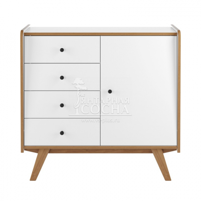 ТУМБА ВИНТАЖ 1 ДВЕРЬ 4 ЯЩИКА БЕЛЫЙ ЛАК/БРАУН ТУМБА ВИНТАЖ 1 ДВЕРЬ 4 ЯЩИКА БЕЛЫЙ ЛАК/БРАУН