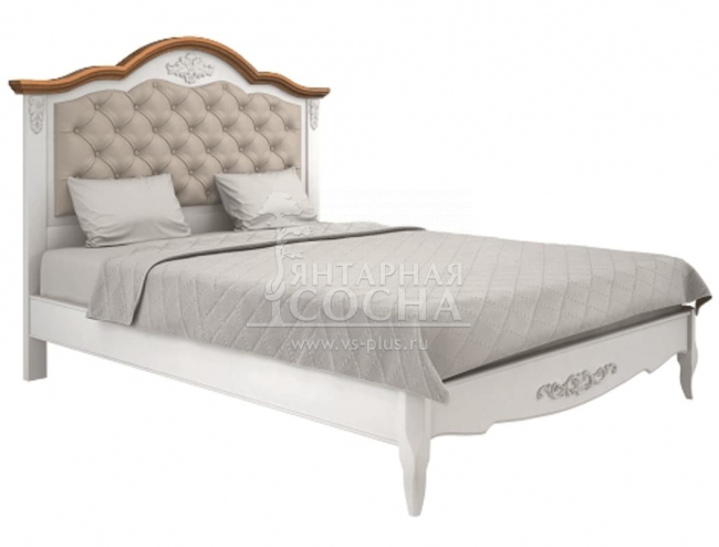 Кровать с мягким изголовьем 160*200 Прованс ясень