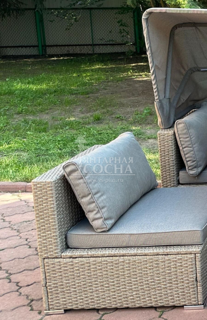 Диван-трансформер из искусственного ротанга AFM-320 Beige Диван-трансформер из искусственного ротанга AFM-320 Beige