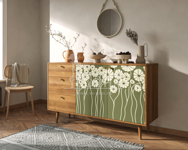 Комод "Berber" с двумя дверками и ящиками арт BB05/Print_53 Комод "Berber" с двумя дверками и ящиками арт BB05/Print_53