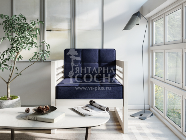 Кресло Сега Textile Беленый Дуб Royal Blue Кресло Сега Textile Беленый Дуб Royal Blue