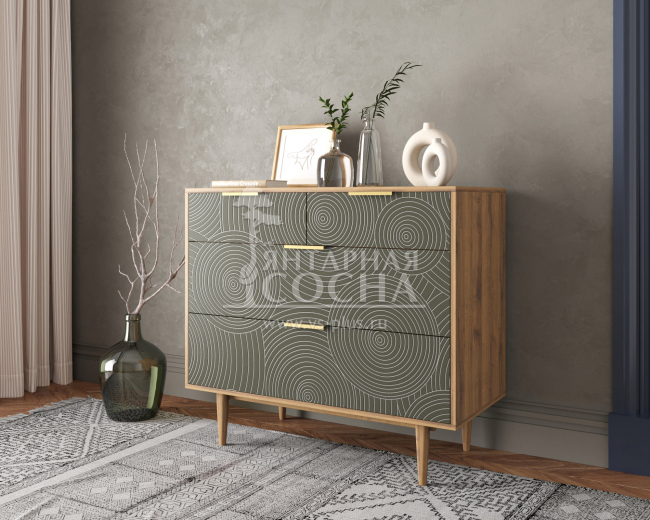 Комод с четыремя ящиками "Line" R22/browngrey Комод с четыремя ящиками "Line" R22/browngrey