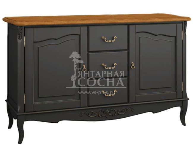 Комод широкий 3 ящика + 2 распашных фасада Прованс ясень Комод широкий 3 ящика + 2 распашных фасада Прованс ясень