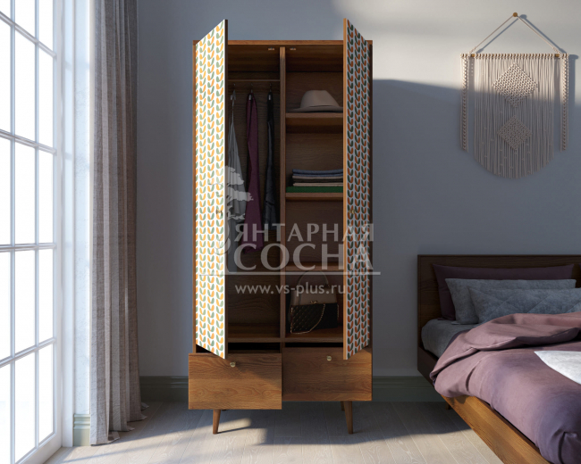 Шкаф двухстворчатый "Berber" принт 23 арт BB16/Print_23 Шкаф двухстворчатый "Berber" принт 23 арт BB16/Print_23