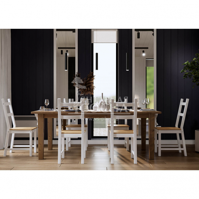 Стул УДОРА Белый/Светло-коричневый Стул УДОРА Белый/Светло-коричневый