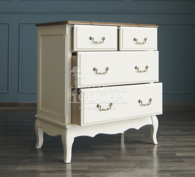 Бежевый комод Leontina (4 ящика) арт ST9335 Бежевый комод Leontina (4 ящика) арт ST9335