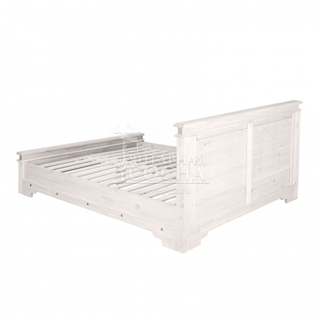 Кровать 2-х спальная Викинг 01 (белый воск) Кровать 2-х спальная Викинг 01 (белый воск)