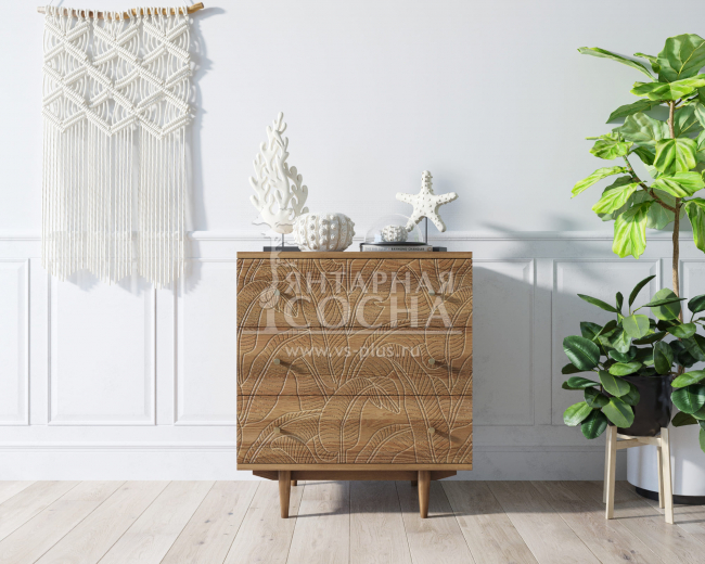Комод "Boho" 3 ящика джангл арт BH07 Комод "Boho" 3 ящика джангл арт BH07