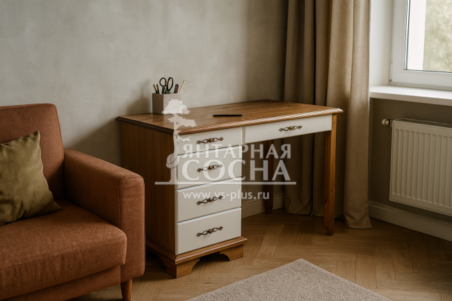 Стол письменный 1-но тумбовый "Брусно" Стол письменный 1-но тумбовый "Брусно"