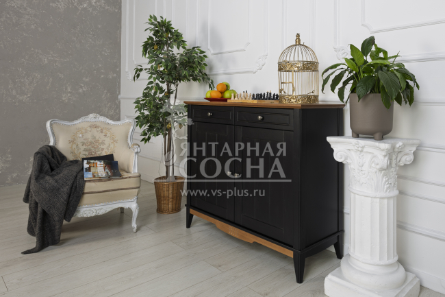 Комод буфета Пенни (Тумба буфета 22) блэк/антик 24 Комод буфета Пенни (Тумба буфета 22) блэк/антик 24