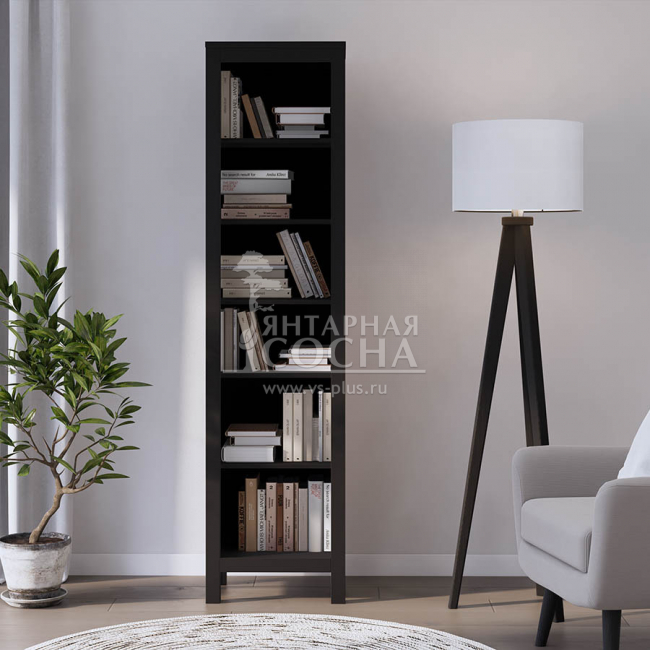 Стеллаж узкий открытый КЫМОР 49 Черный Стеллаж узкий открытый КЫМОР 49 Черный