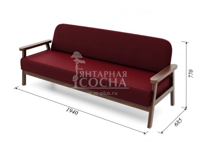 Диван Флори Б Velvet Орех Vinous Диван Флори Б Velvet Орех Vinous