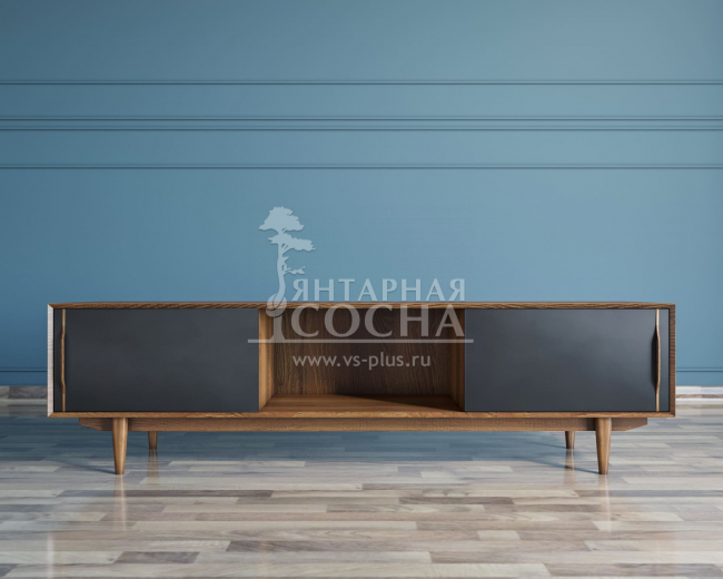 Консоль под TV в Скандинавском стиле "Bruni Black" арт BR-22Black Консоль под TV в Скандинавском стиле "Bruni Black" арт BR-22Black