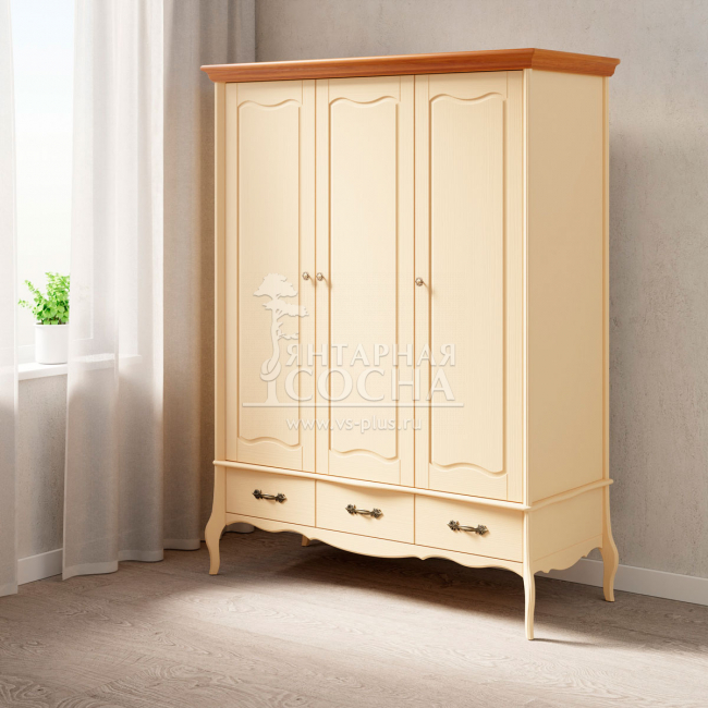 Шкаф 3х дверный ЛеБо с глухими дверями Шкаф 3х дверный ЛеБо с глухими дверями