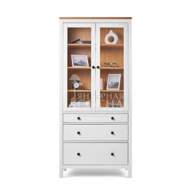 Шкаф для книг КЫМОР 3 ящика 90 Белый/Светло-коричневый Шкаф для книг КЫМОР 3 ящика 90 Белый/Светло-коричневый