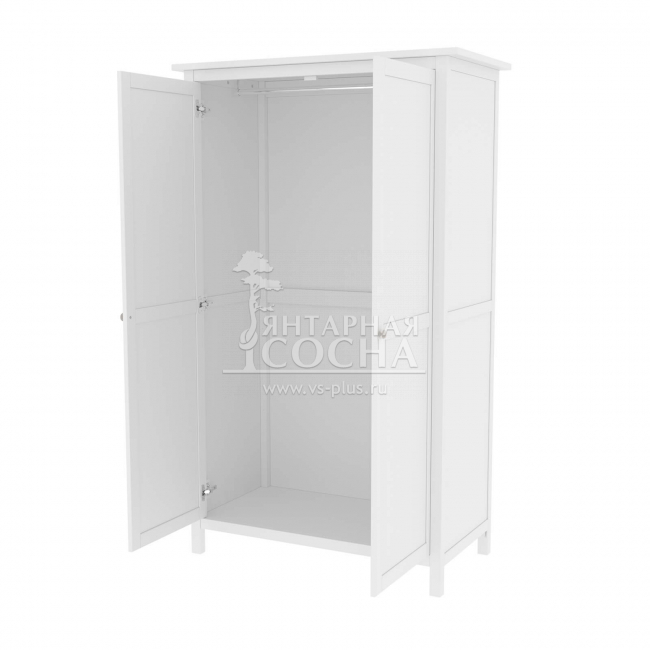 Шкаф для одежды распашной Кантри-20 Белый лак Шкаф для одежды распашной Кантри-20 Белый лак