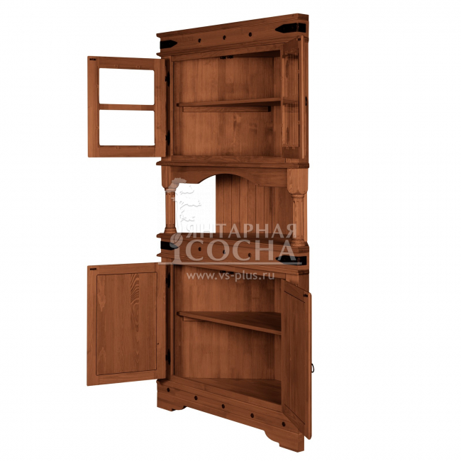 Буфет Викинг 02 угловой из массива сосны (орех) Буфет Викинг 02 угловой из массива сосны (орех)
