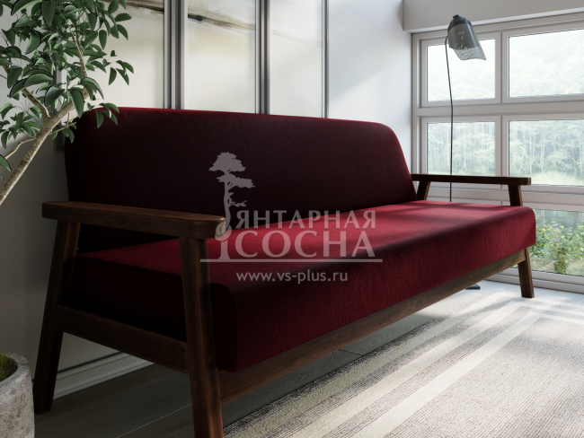 Диван Флори Б Velvet Орех Vinous Диван Флори Б Velvet Орех Vinous