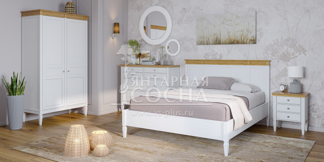 Тумба прикроватная Ольса 03 (белый лак/антик 24) (2.3.2) Тумба прикроватная Ольса 03 (белый лак/антик 24) (2.3.2)