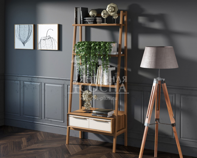 Узкий стеллаж "Bruni white" с двумя ящиками арт BR30WH Узкий стеллаж "Bruni white" с двумя ящиками арт BR30WH