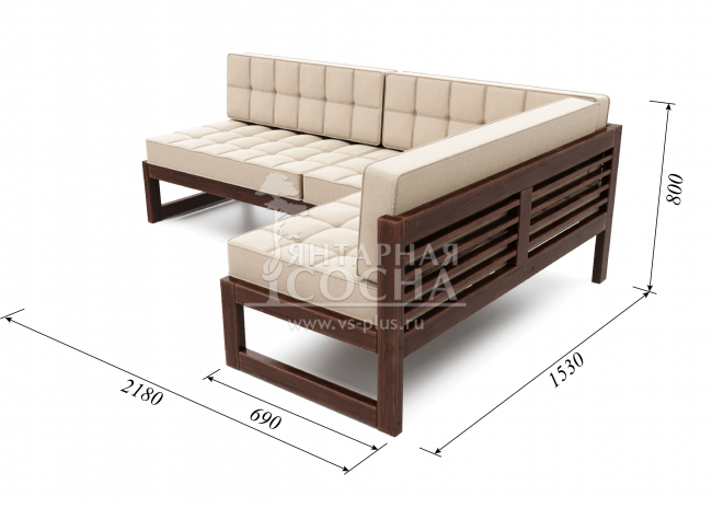 Диван Сега Угловой Velvet Орех Beige Диван Сега Угловой Velvet Орех Beige