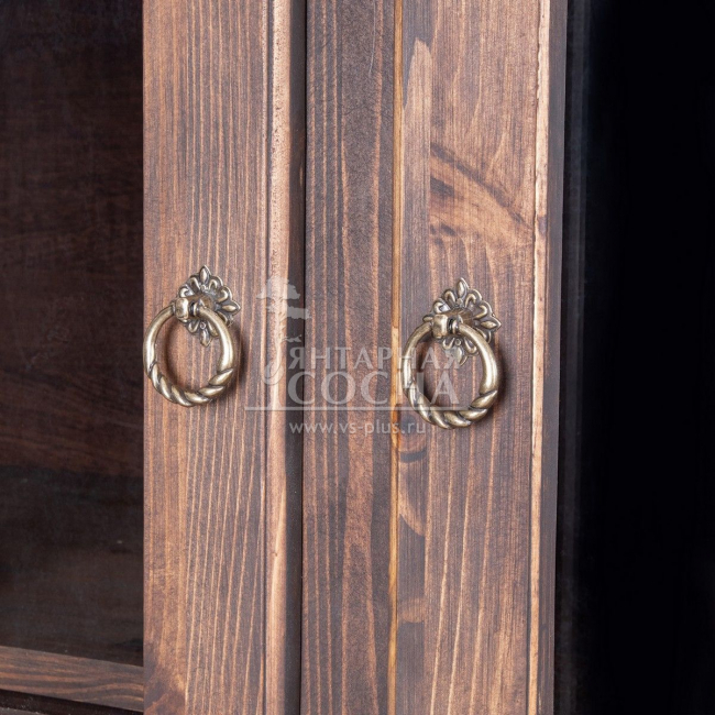 ШКАФ-ВИТРИНА ИЗ СОСНЫ ШАЛЕ 2 (ОРЕХ) ШКАФ-ВИТРИНА ИЗ СОСНЫ ШАЛЕ 2 (ОРЕХ)