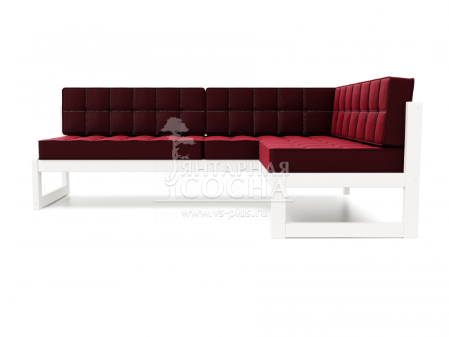 Диван Сега Угловой Velvet Белая эмаль Vinous Диван Сега Угловой Velvet Белая эмаль Vinous