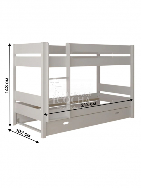 КРОВАТЬ АМЕЛИЯ 2Х ЯРУСНАЯ С ДОПОЛНИТЕЛЬНЫМ СПАЛЬНЫМ МЕСТОМ КРОВАТЬ АМЕЛИЯ 2Х ЯРУСНАЯ С ДОПОЛНИТЕЛЬНЫМ СПАЛЬНЫМ МЕСТОМ