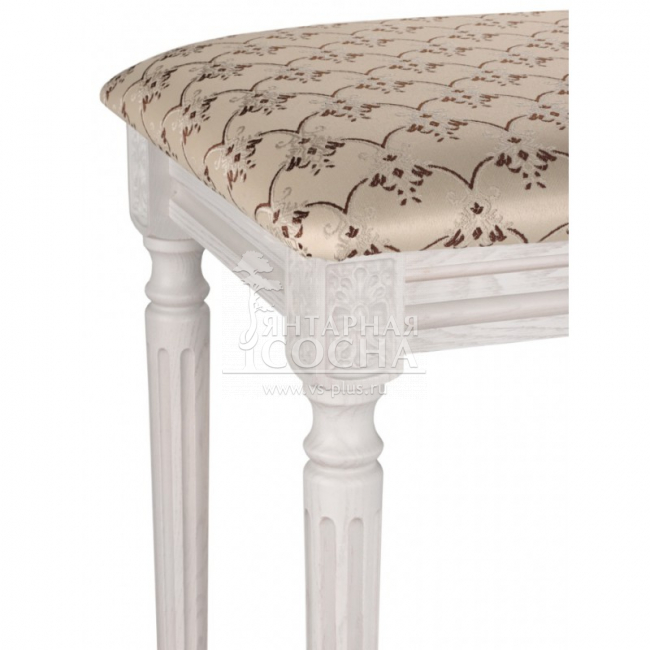 Банкетка "Римская" 350х800 дуб белый/серая патина/жаккард меланж бежевый Банкетка "Римская" 350х800 дуб белый/серая патина/жаккард меланж бежевый
