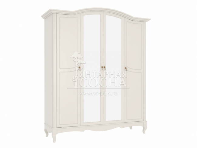 Шкаф распашной с зеркалом Авиньон 4-х дверный с ящиками Шкаф распашной с зеркалом Авиньон 4-х дверный с ящиками