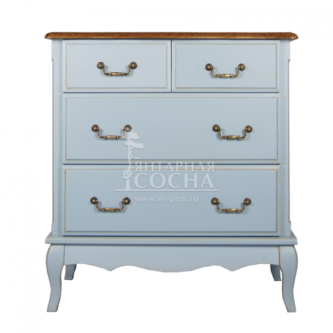 Голубой комод Leontina (4 ящика) арт ST9335B Голубой комод Leontina (4 ящика) арт ST9335B