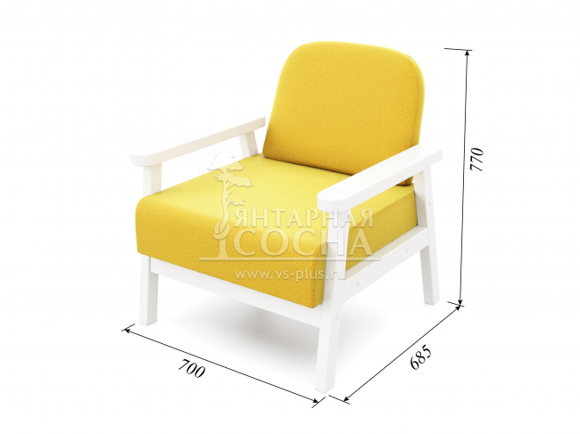 Кресло Флори Velvet Белая Эмаль Yellow Кресло Флори Velvet Белая Эмаль Yellow