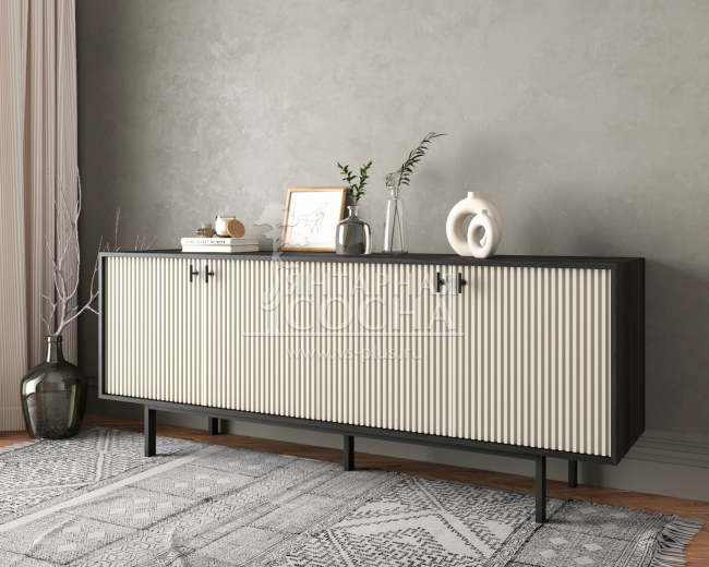 Комод с четыремя дверками "Emerson" арт EM01/milky/L Комод с четыремя дверками "Emerson" арт EM01/milky/L