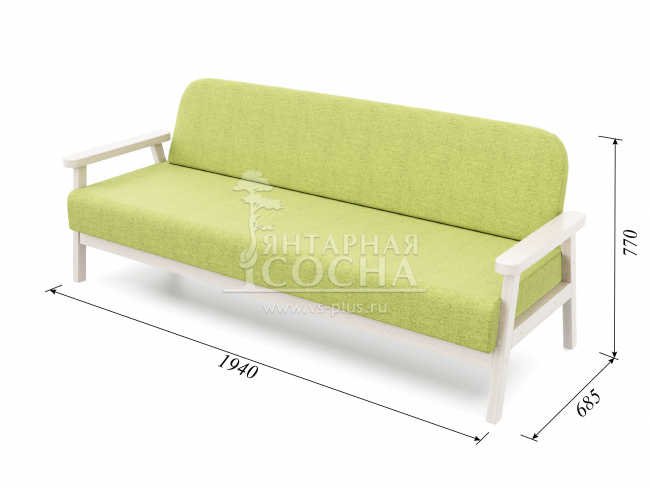 Диван Флори Б Textile Беленый Дуб Green Диван Флори Б Textile Беленый Дуб Green